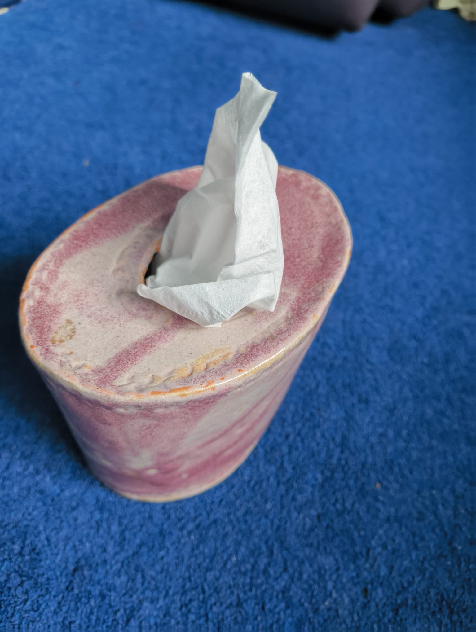Pink Ceramic Tissue Pot
