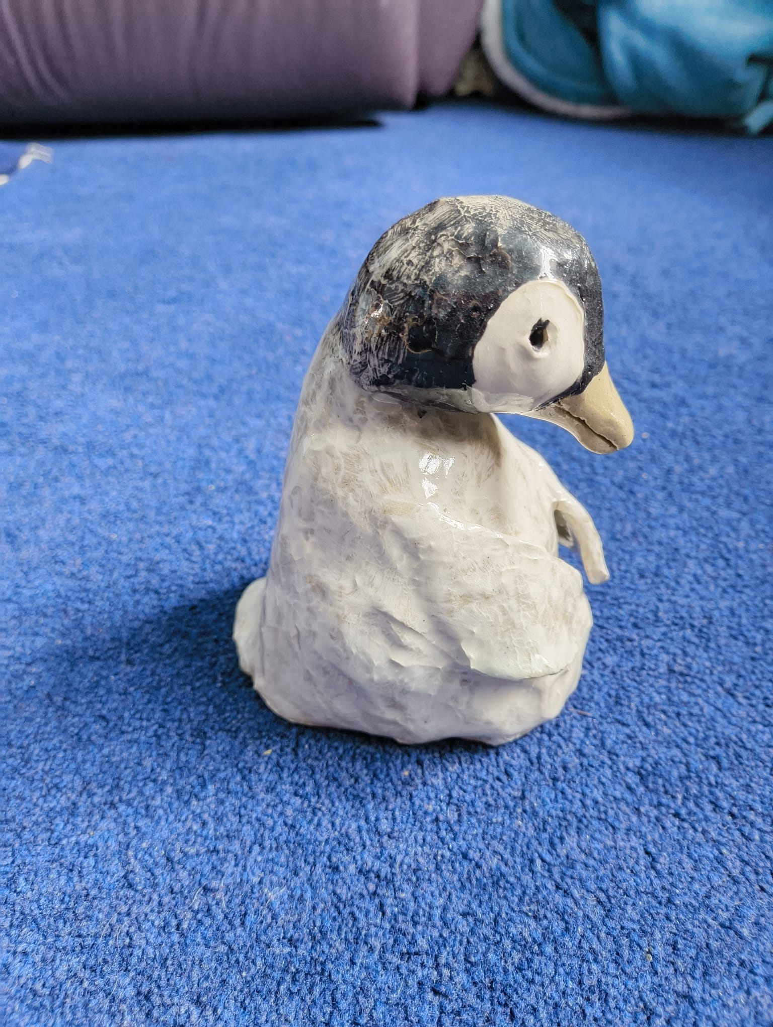 Hand-Modelled Penguin Sculpture